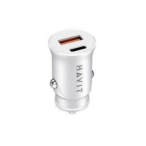 Havit auto punjač CC2022 dual port PD20W USB-A+ USB-C